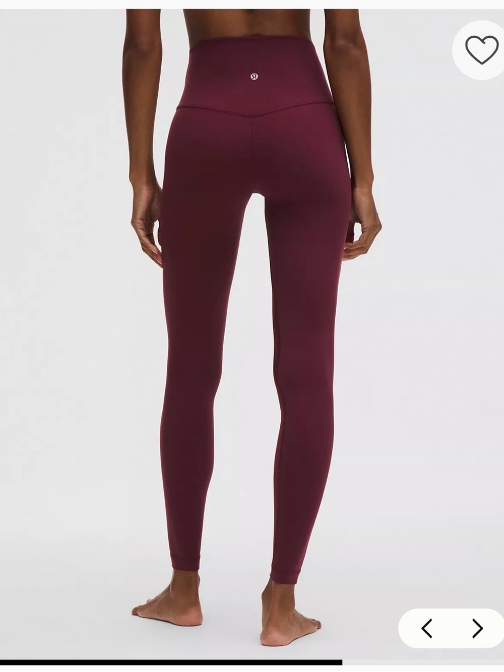 lululemon athletica Women's Burgundy Leggings - Picture 3 of 5
